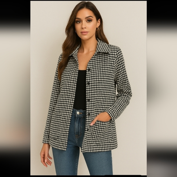 Vintage 70's Checkered "Dagger Collar" Jacket, EUC - Picture 1 of 3